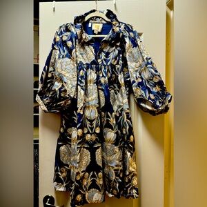 Emily McCarthy Bleu Peony dress - size L